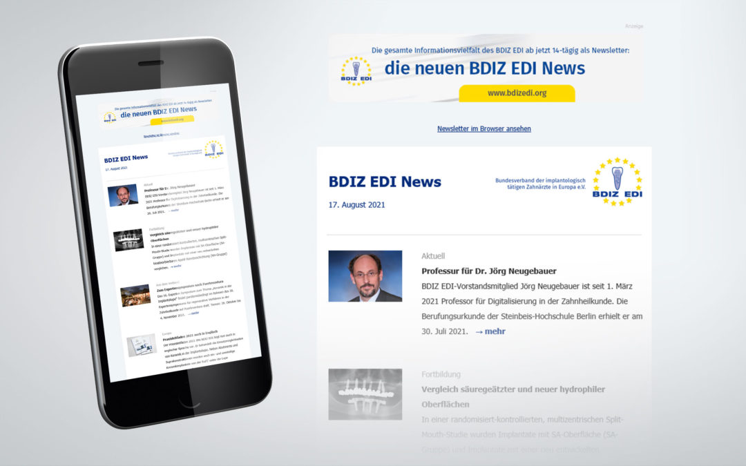 Öffnungsrate 80 % – der neue BDIZ EDI-Newsletter.